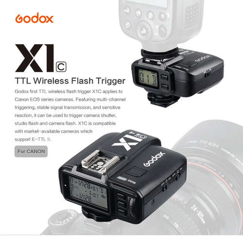 Godox X1C 2.4GHz HSS TTL Wireless Flash Trigger Transmitter + Receiver for Canon