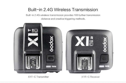 Godox X1C 2.4GHz HSS TTL Wireless Flash Trigger Transmitter + Receiver for Canon