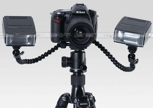 Flexible Gorilla Duo Flash Mount For Two Flashgun FREE SHIPPING!!!