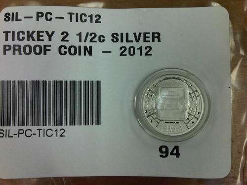 2012 GAUTRAIN SILVER TICKEY!!! LATEST RELEASE 2 1/2c in PROOF CONDITION
