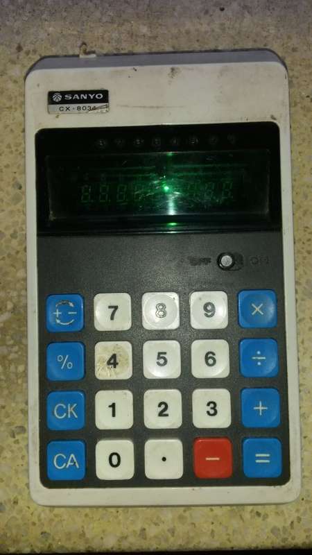 Vintage Sanyo CX-8034 calculator