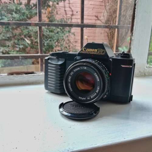 Canon T50 SLR Vintage Camera + 50mm Prime Lens