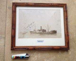 vintage signed snefjels ship wall hanging