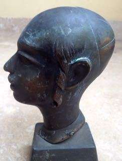 DAVID KLEIN PAL BELL ISRAEL MID CENTURY BRONZE STATUE HASIDIC JEWISH 50`S