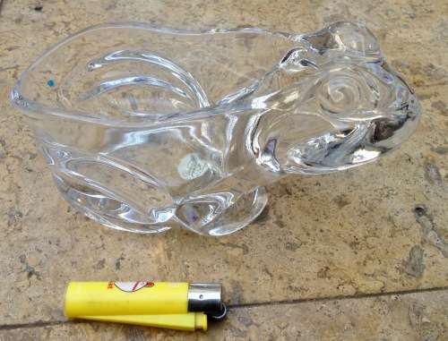 Cristal D Arques frog bowl with precious stone grapes