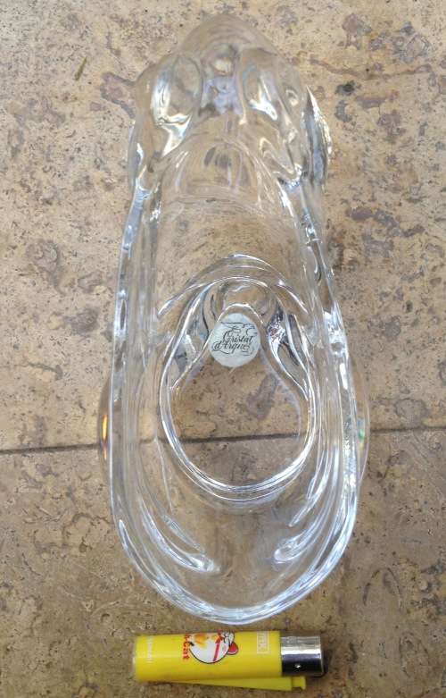 Cristal D Arques frog bowl with precious stone grapes