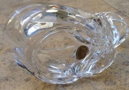 Cristal D Arques frog bowl with precious stone grapes