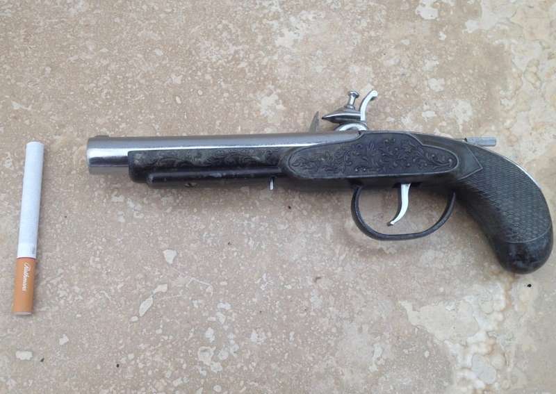 rare Derringer Table gas Lighter, metal Gun