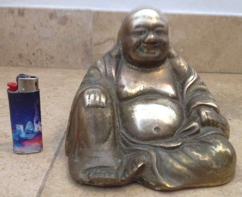 heavy brass Buddha