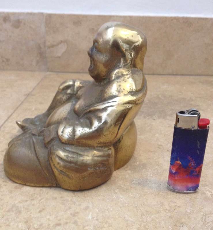 heavy brass Buddha