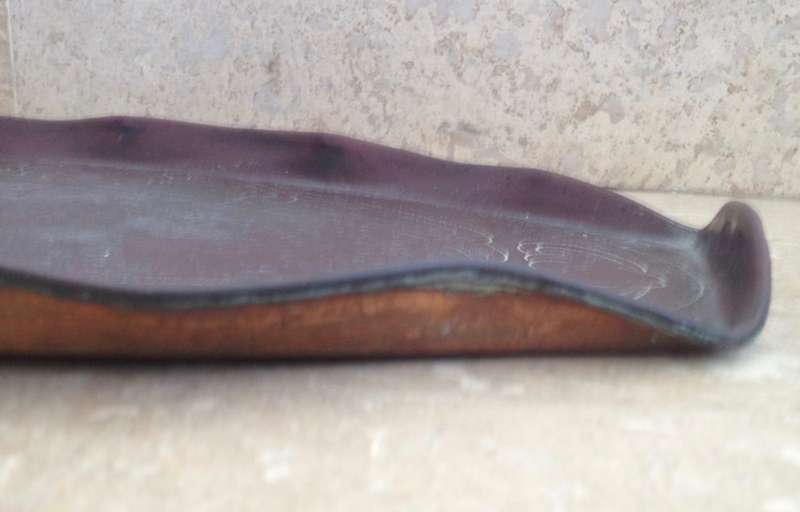 Vintage copper tray folded edges coffee tray drinks tray