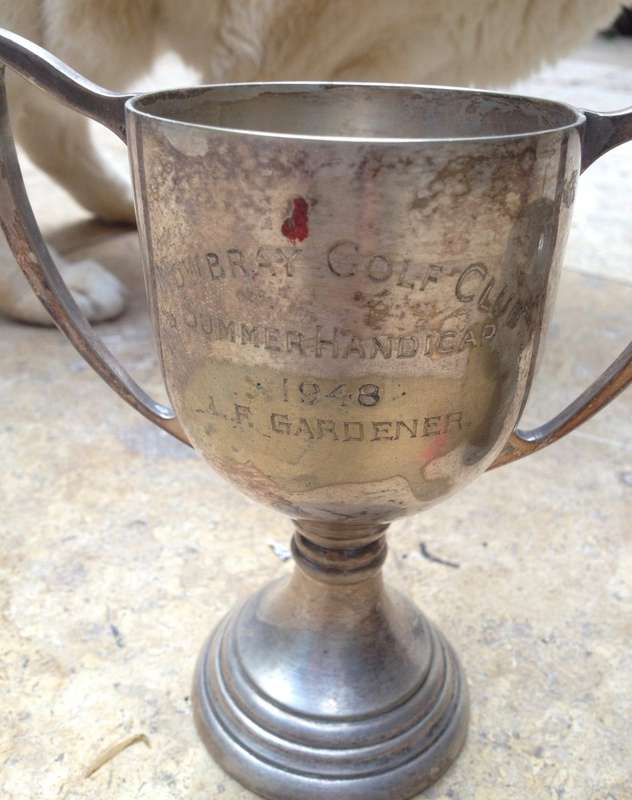 3 vintage trophies , 1948 , 1955 and 1960