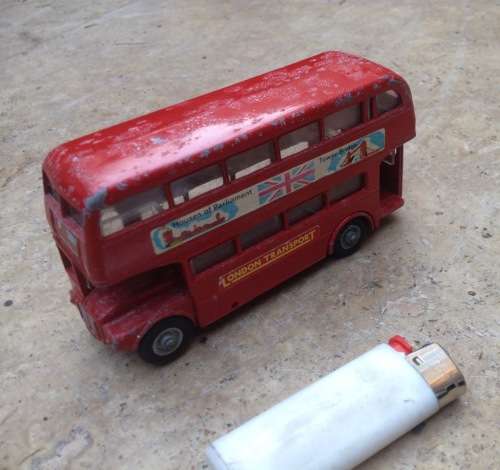 vintage budget toy , AEC Routemaster 64 seater bus , metal