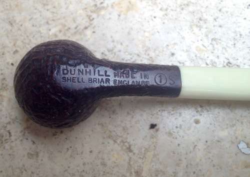 rare Dunhill Shell Briar pipe , ivory