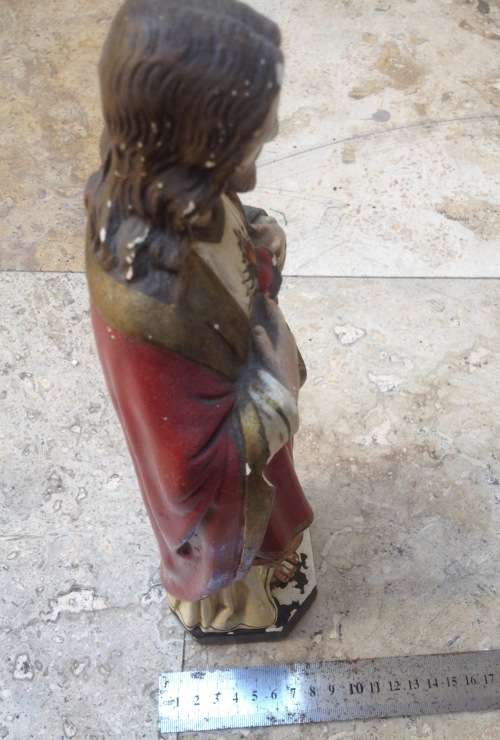 vintage sacred heart of Jesus statue figurine