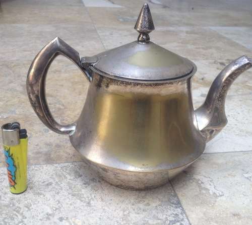retro Deluye epns brass tea pot