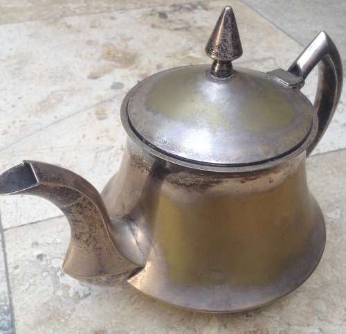 retro Deluye epns brass tea pot
