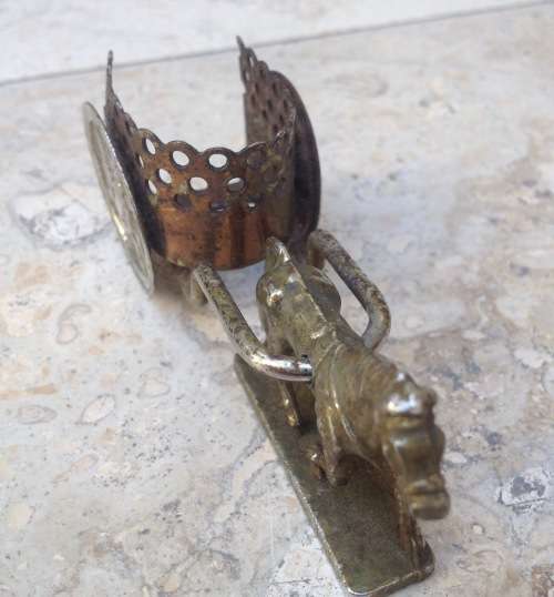 metal horse and cart miniature