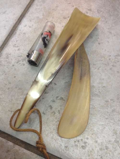 vintage shoe horn pair