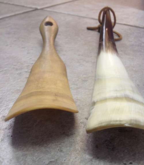 vintage shoe horn pair
