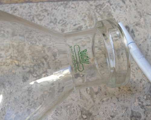 buchi Switzerland evap pear shaped recieving flask / glass