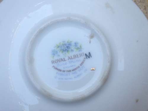 Royal Albert miniature teacup and saucer , flower of the month , July
