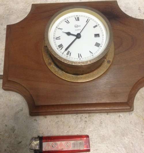 vintage barigo quartz brass porthole clock with date