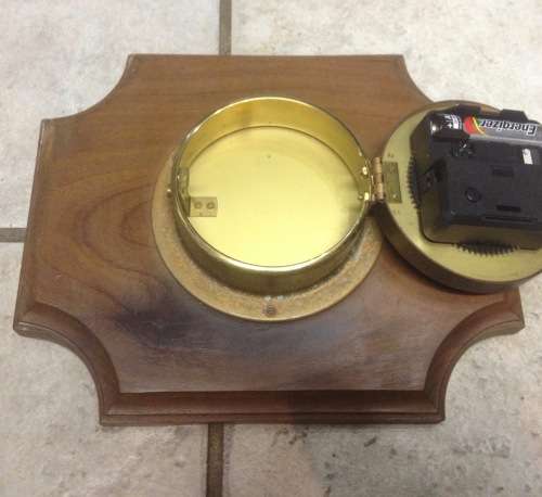 vintage barigo quartz brass porthole clock with date