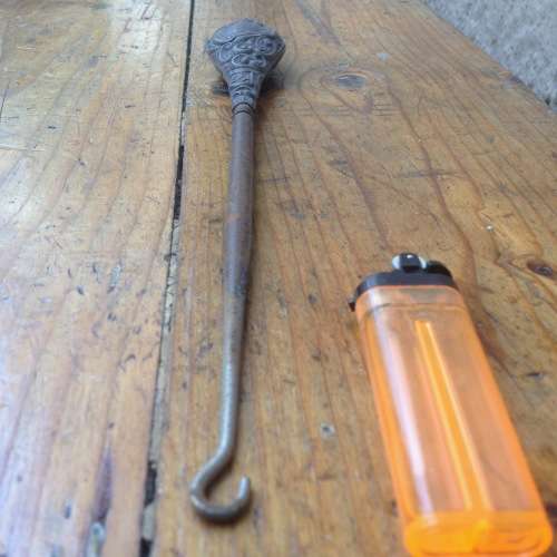 vintage J & RG sterling silver handled button hook