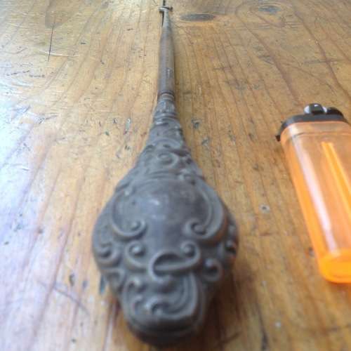 vintage J & RG sterling silver handled button hook