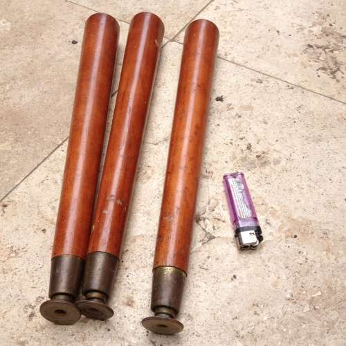 Mid-Century Furniture Legs tapered with brass ends lot of 4