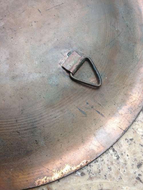 vintage egyptian engraved Nefertiti copper wall plate