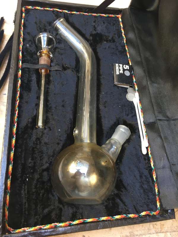 smoking glass bong in box