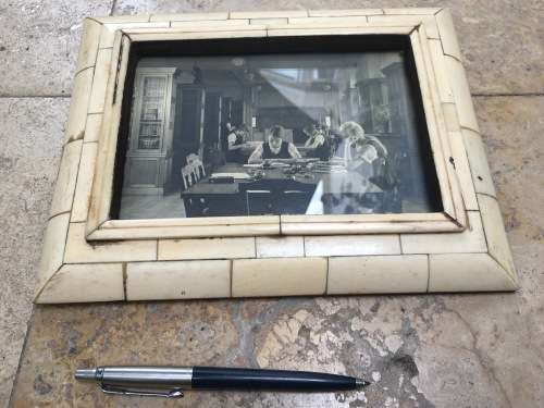 handmade bone picture frame