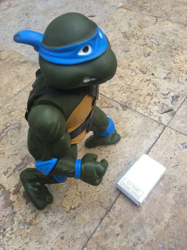 vintage playmates teenage mutant ninja turtle  giant leonardo 1989