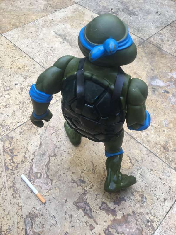 vintage playmates teenage mutant ninja turtle  giant leonardo 1989
