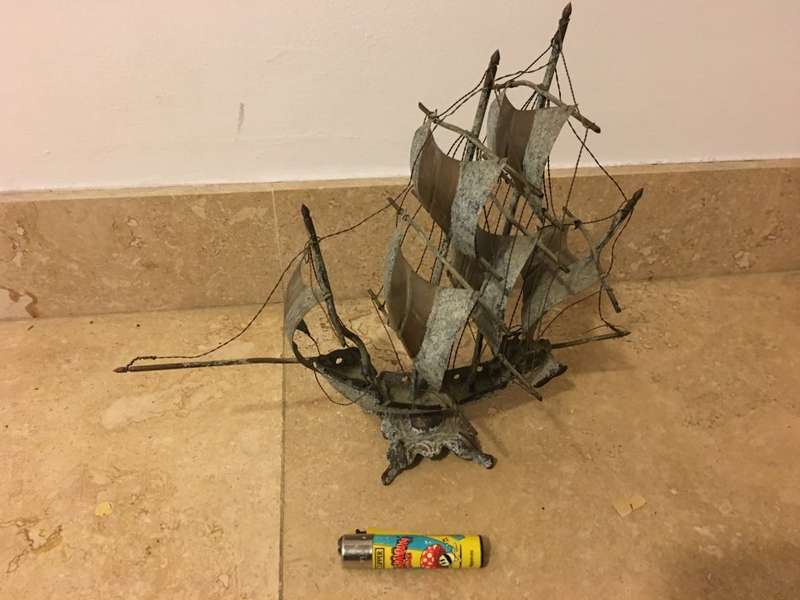 1950's,  Vintage bronze diaz ship model