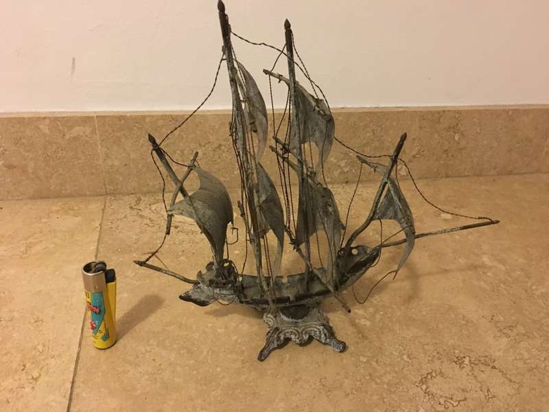 1950's,  Vintage bronze diaz ship model