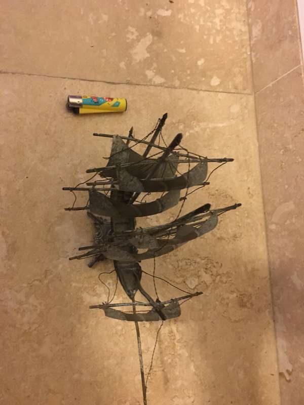 1950's,  Vintage bronze diaz ship model