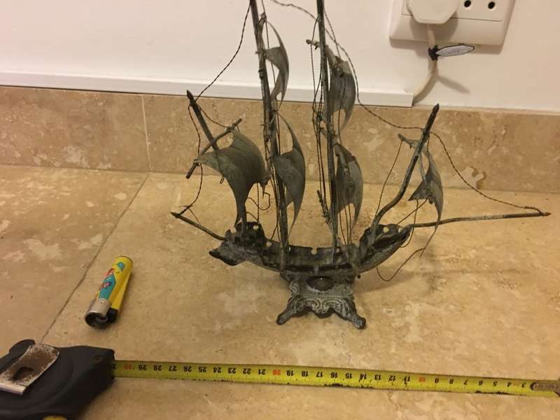 1950's,  Vintage bronze diaz ship model