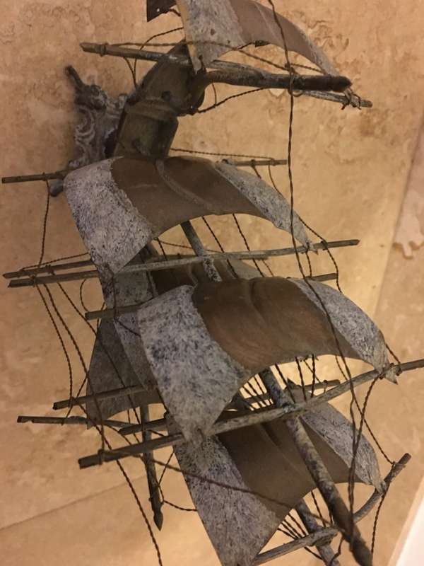 1950's,  Vintage bronze diaz ship model