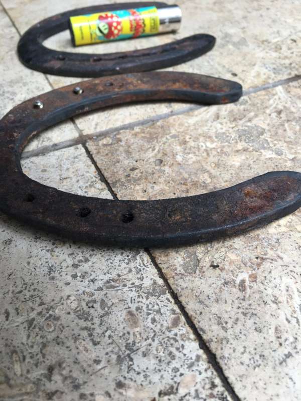 2 old horseshoe , horse shoe