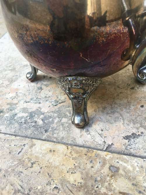 vintage Elweco silver plated tea pot teapot and sugar bowl sp on b