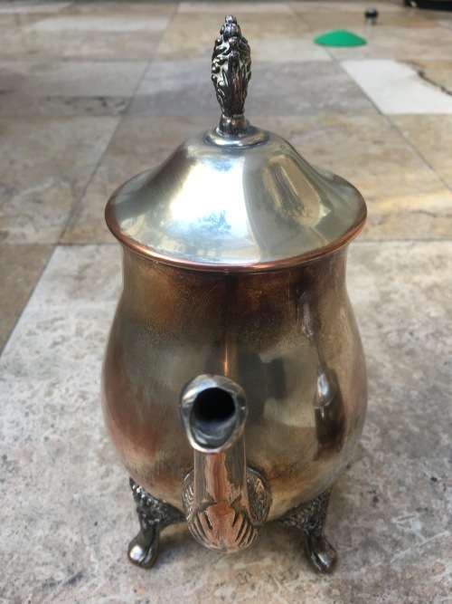 vintage Elweco silver plated tea pot teapot and sugar bowl sp on b