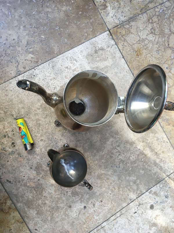 vintage Elweco silver plated tea pot teapot and milk jug sp on b lot