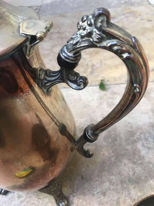 vintage Elweco silver plated tea pot teapot and milk jug sp on b lot