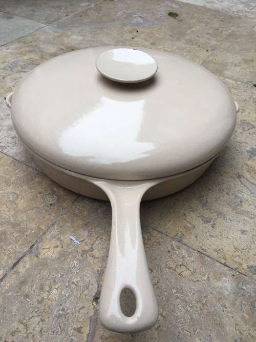 vintage copco Michael Lax Design skillet 7306 , large enamel pan