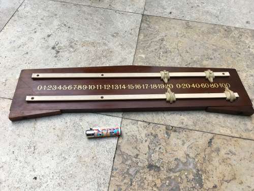 vintage pool , snooker , billiards scoreboard