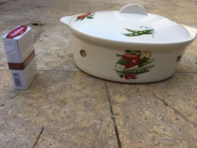 vintage Ergersund Norway lidded pot