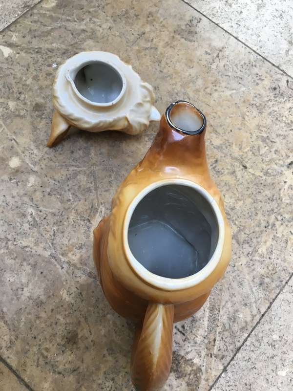 vintage dog ceramic teapot